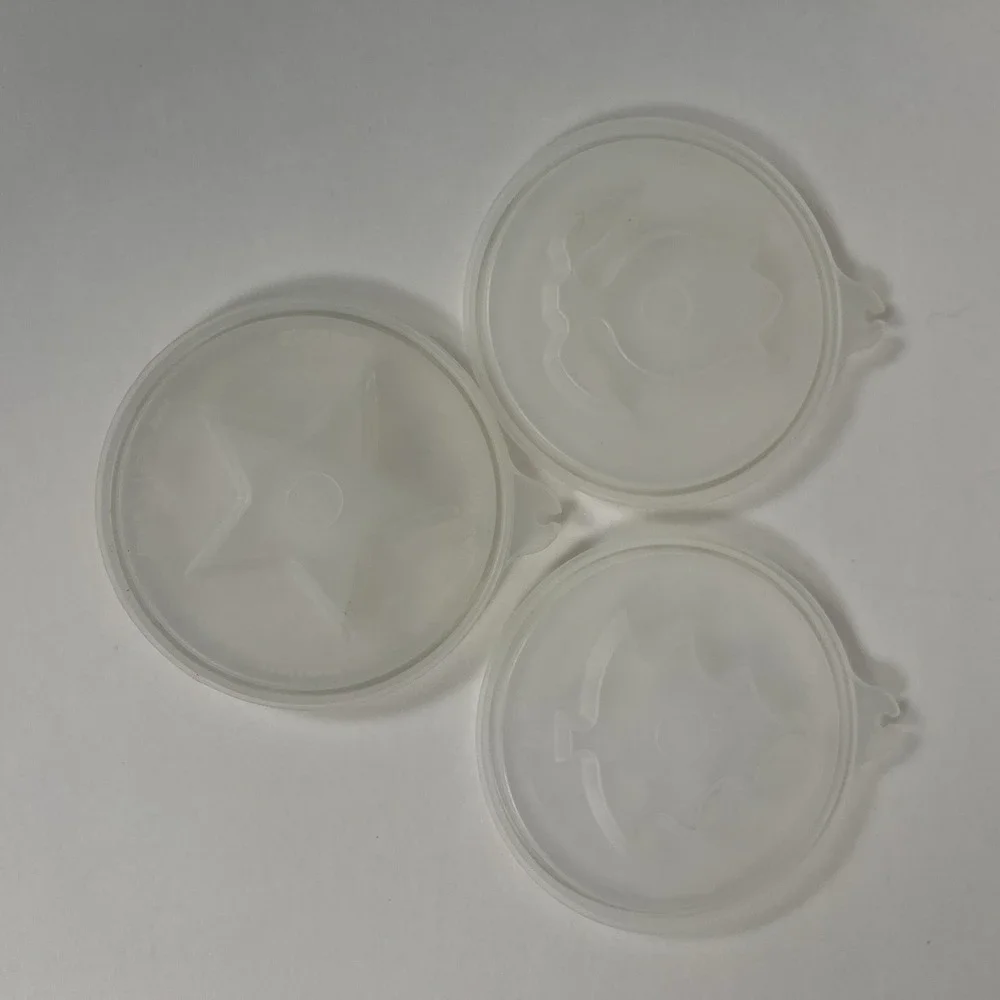 Vintage Tupperware set of 3 Jell-O an Serve LID Replacements #620-6, #633-4,#632